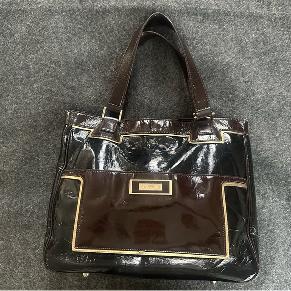 Anya Hindmarch for Target Black/brown tote - Picture 1 of 15